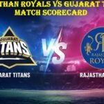 Rajasthan Royals vs Gujarat Titans Match Scorecard